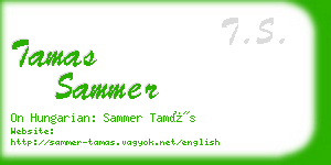 tamas sammer business card